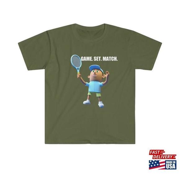 Tops - Tennis Tshirt For Lovers Quot Game Set Match